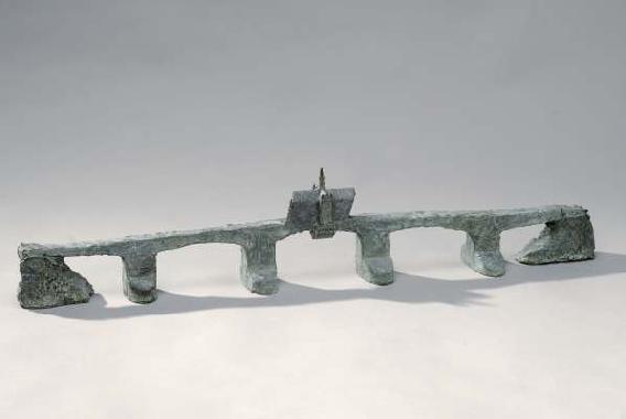 bebouwde brug